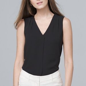 White House Black Market Single Pleat Shell